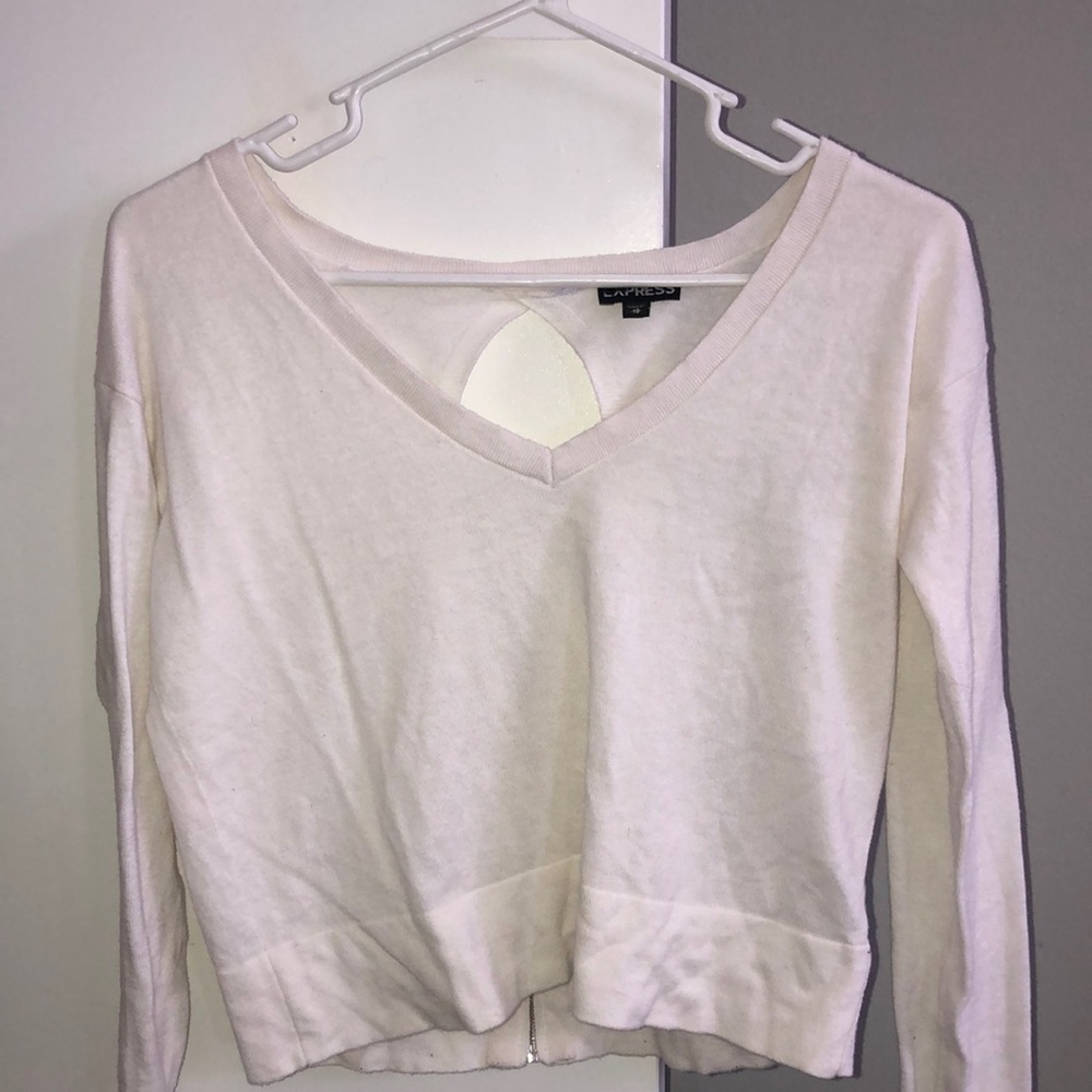 White express cropped sweater